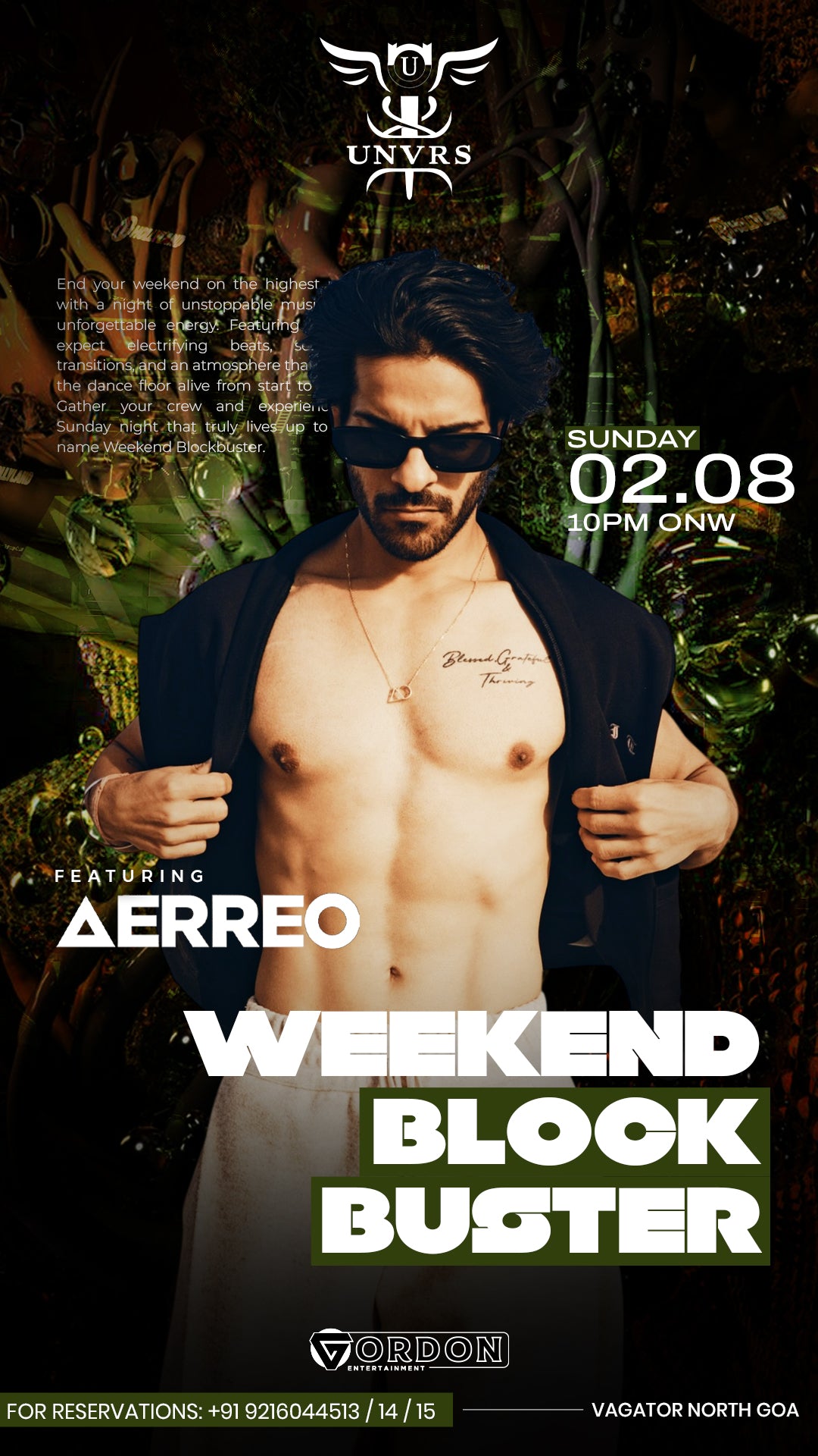 Dj Aerreo is Live at UNVRS GOA (02 AUG, 10 PM)