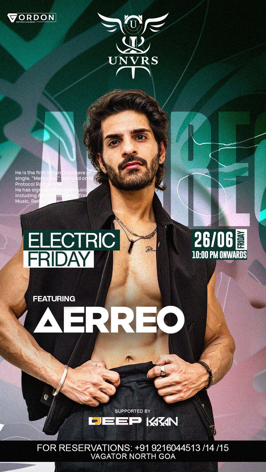Dj Aerreo is Live at UNVRS GOA (26 JUNE, 10 PM)