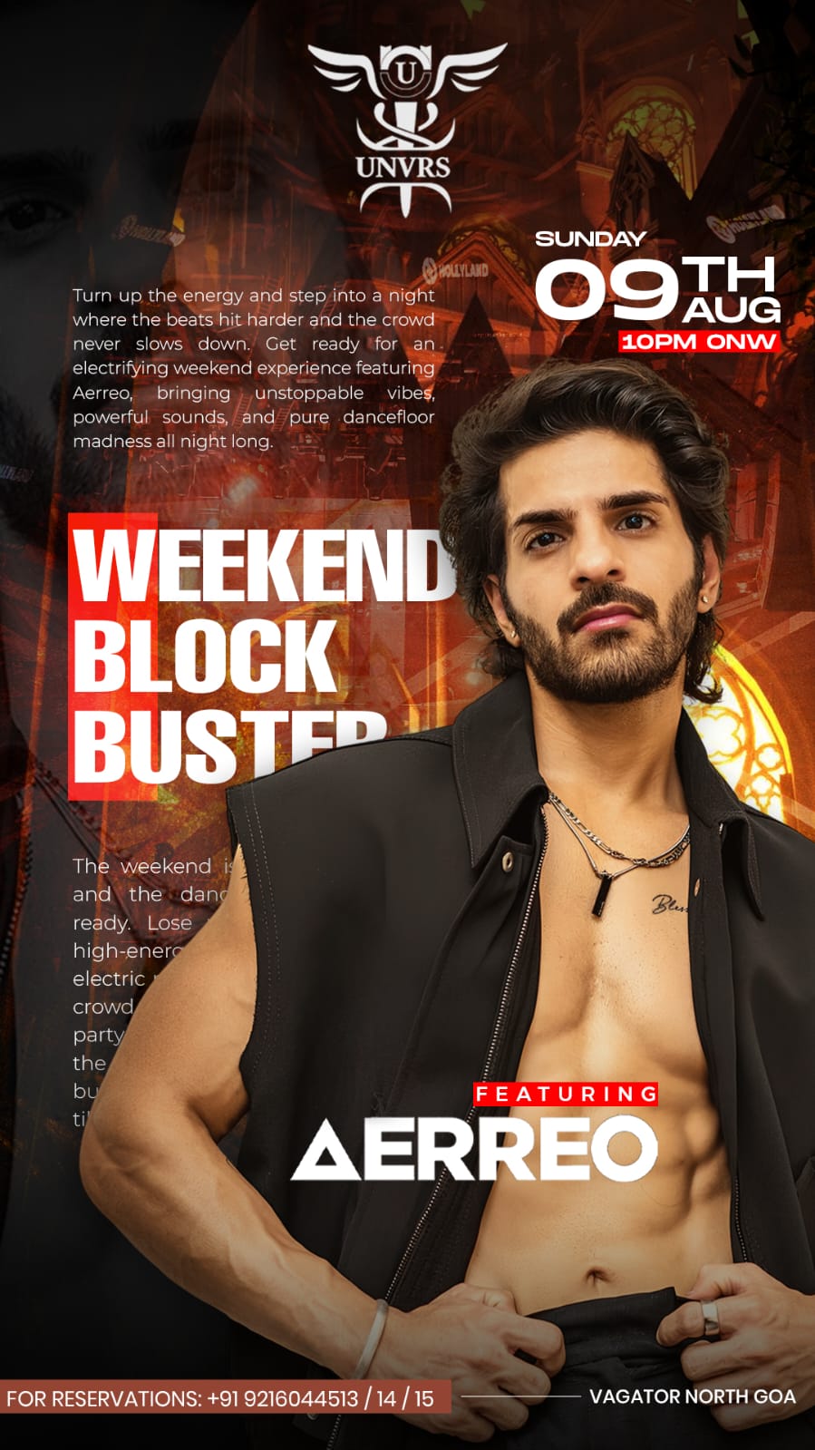 Dj Aerreo is Live at UNVRS GOA (09 AUG, 10 PM)